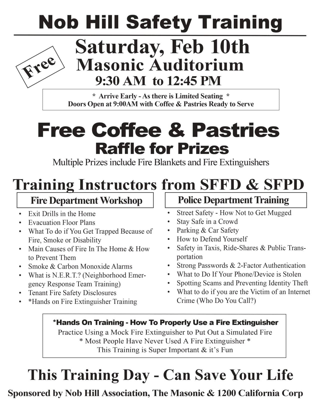 Nob Hill Safety and Emergency Training Nob Hill Association